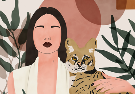 Wild cat woman