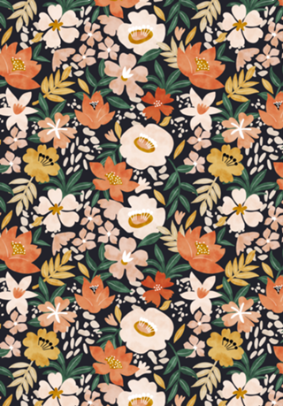 Modern meadow blooming