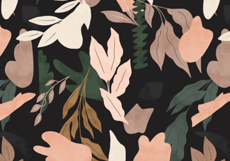 Dark abstract of leaves and shapes