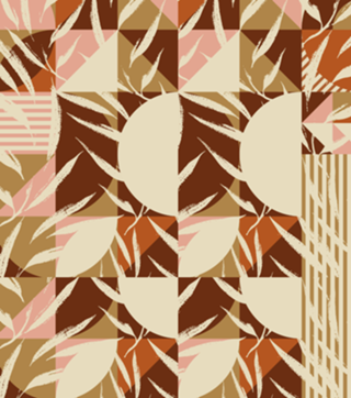 Nature with retro mosaic