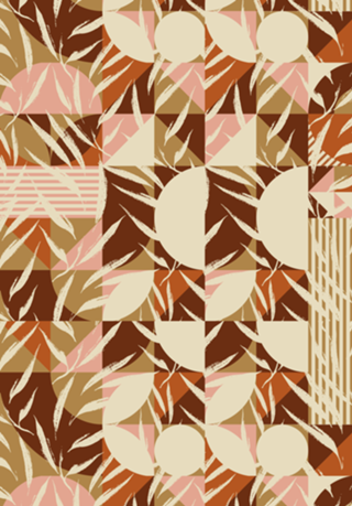 Nature with retro mosaic