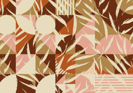 Nature with retro mosaic