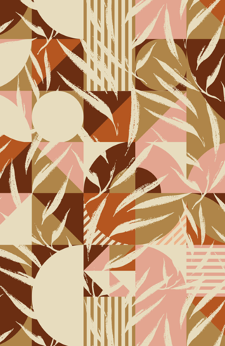 Nature with retro mosaic