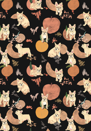 Puppies in the peaches B