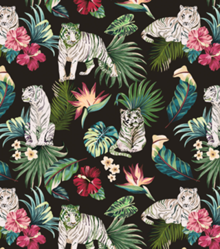 Dark tigers in the colorful jungle 22