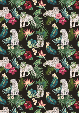 Dark tigers in the colorful jungle 22