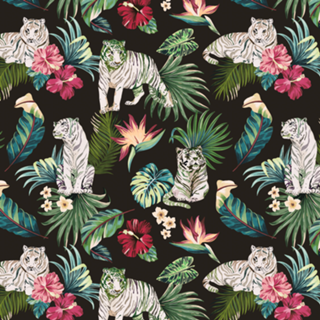 Dark tigers in the colorful jungle 22