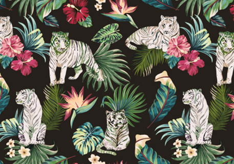 Dark tigers in the colorful jungle 22