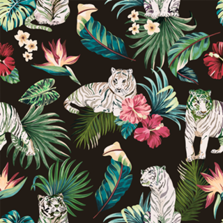 Dark tigers in the colorful jungle 22