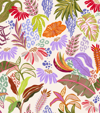 Abstract shapes tropical colorful B