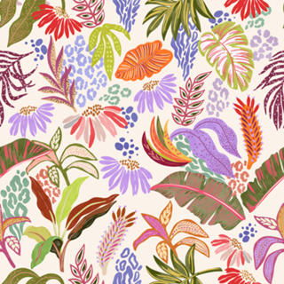 Abstract shapes tropical colorful B