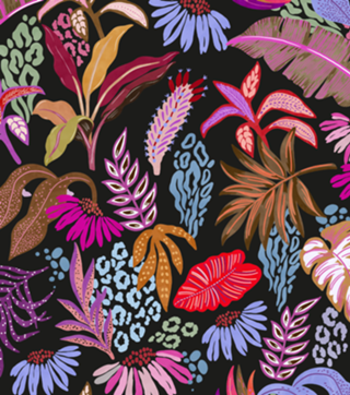 Abstract shapes tropical colorful C