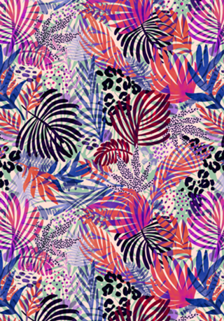 Modern wild tropical leaf D