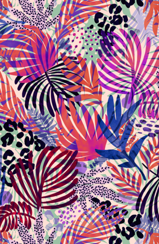 Modern wild tropical leaf D