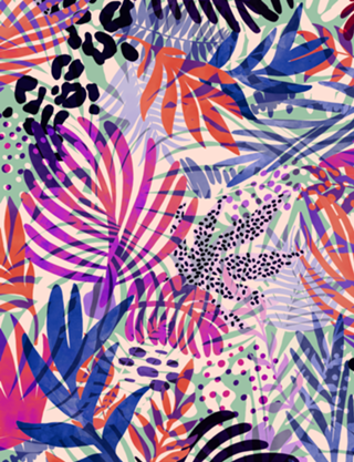 Modern wild tropical leaf D