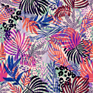 Modern wild tropical leaf D