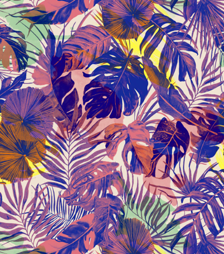 Blue and pink jungle