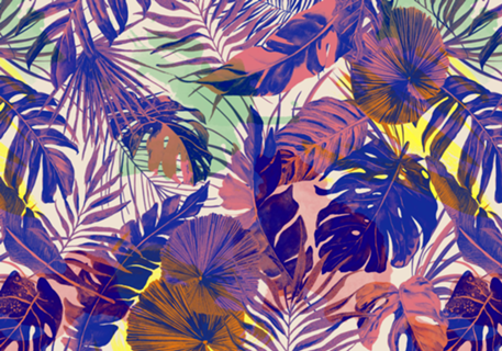 Blue and pink jungle