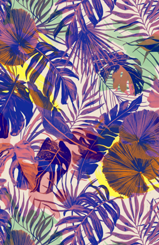 Blue and pink jungle