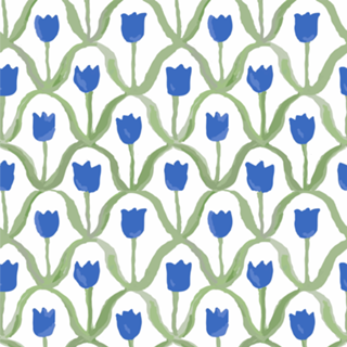 Azulejo flor azul