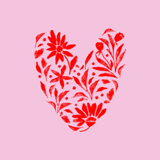 Coração flores