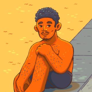 Na beira da piscina