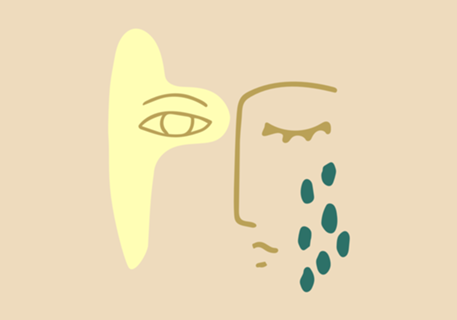 Mulher guerreira Abstract flat design