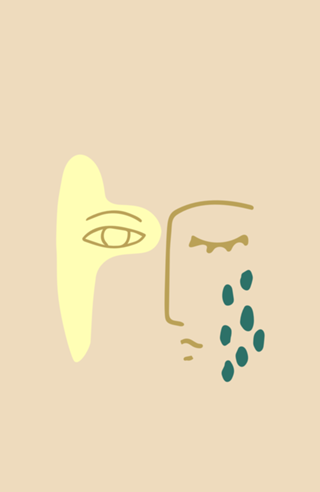 Mulher guerreira Abstract flat design