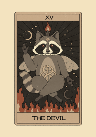 The Devil - Raccoons Tarot
