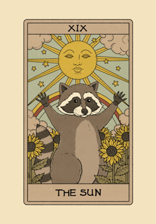 The Sun - Raccoons Tarot