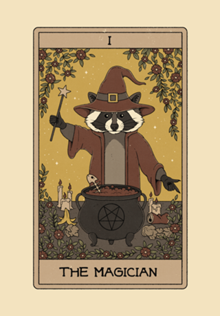 The Magician - Raccoons Tarot