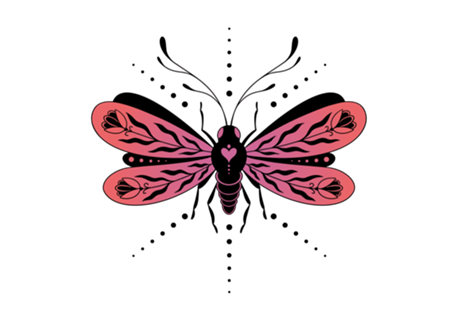 Pink insect