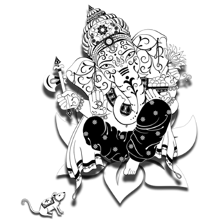 Lord Ganesha em Preto e Branco