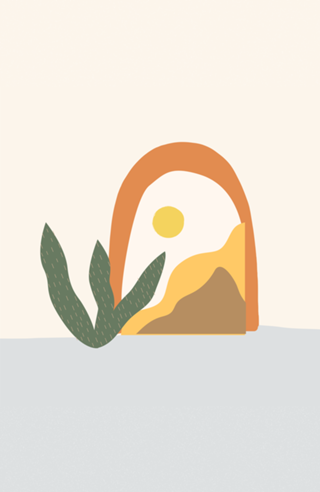 Sun and cactus