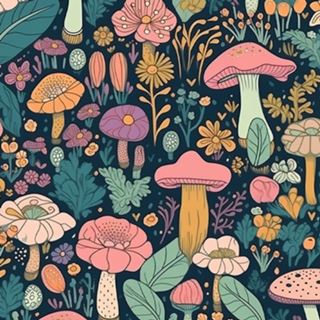 Flores e Cogumelos