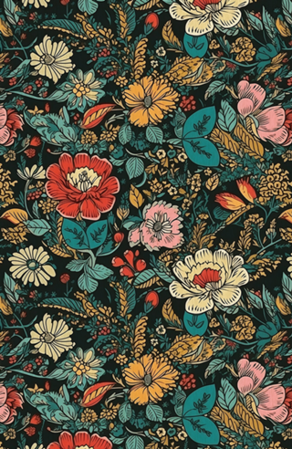 Floral Escuro Miudo