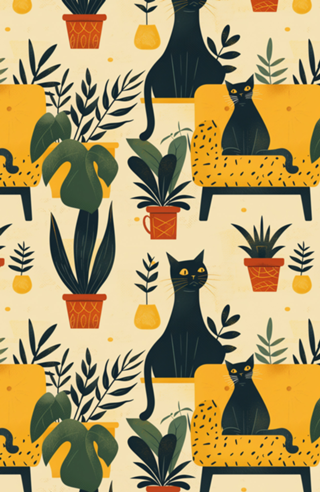 Gato Preto no Sofá