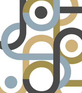 Geometric abstract midcentury beige brown
