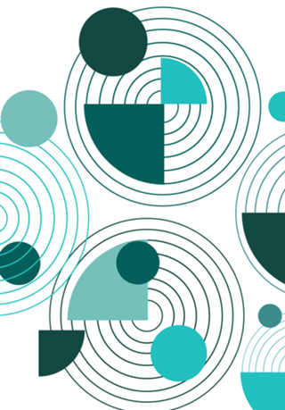 Blue abstract geometric modern minimal