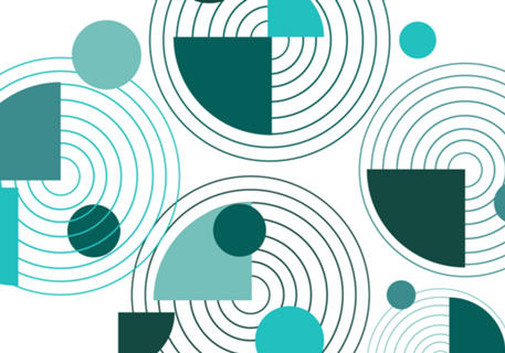 Blue abstract geometric modern minimal