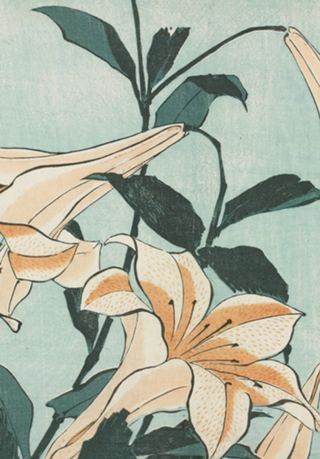 LILIES BY HOKUSAI