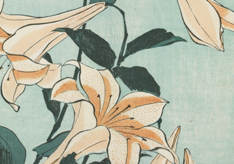 LILIES BY HOKUSAI