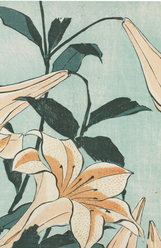 LILIES BY HOKUSAI