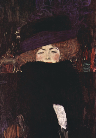 Mulher com chapéu de pena by Gustav Klimt