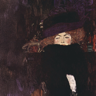 Mulher com chapéu de pena by Gustav Klimt