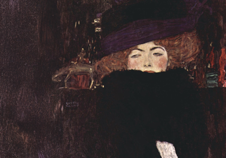 Mulher com chapéu de pena by Gustav Klimt