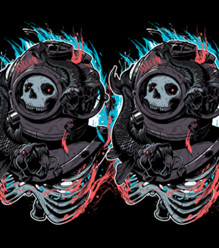 Dead scuba diver