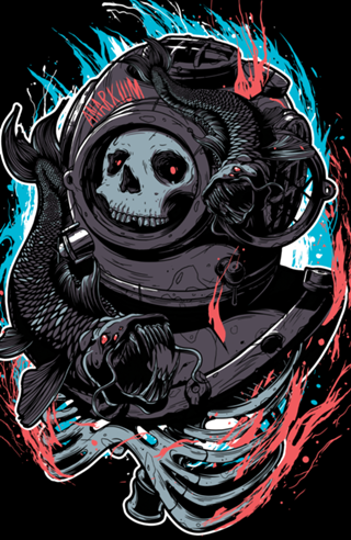 Dead scuba diver
