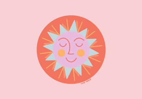 Sol Geométrico (Pastel)