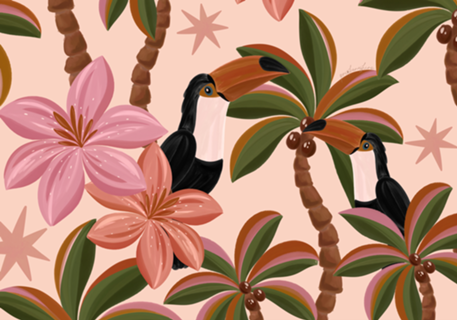 Tucanos ao Entardecer Tropical
